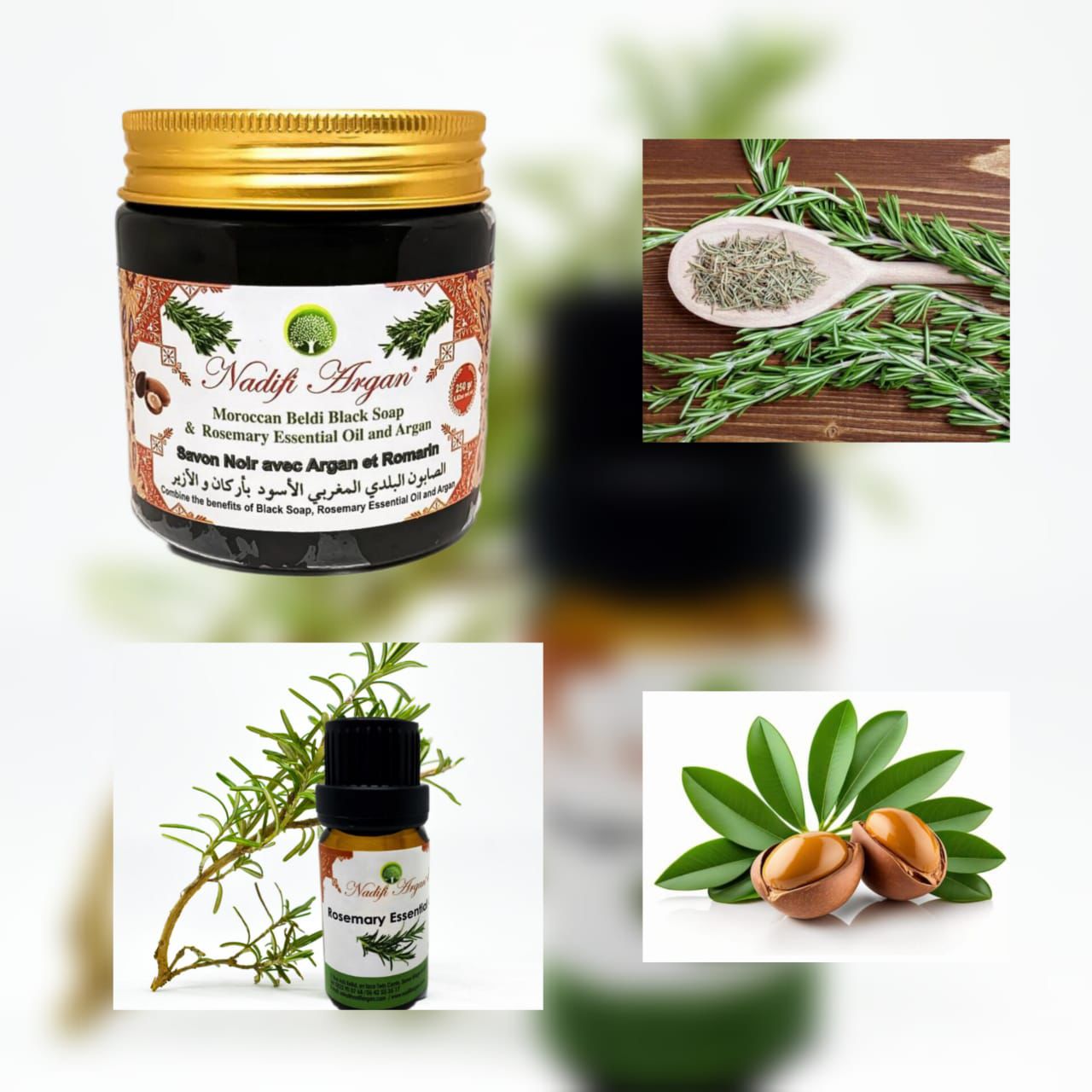 Beldi Black Soap with Rosemary 250gr