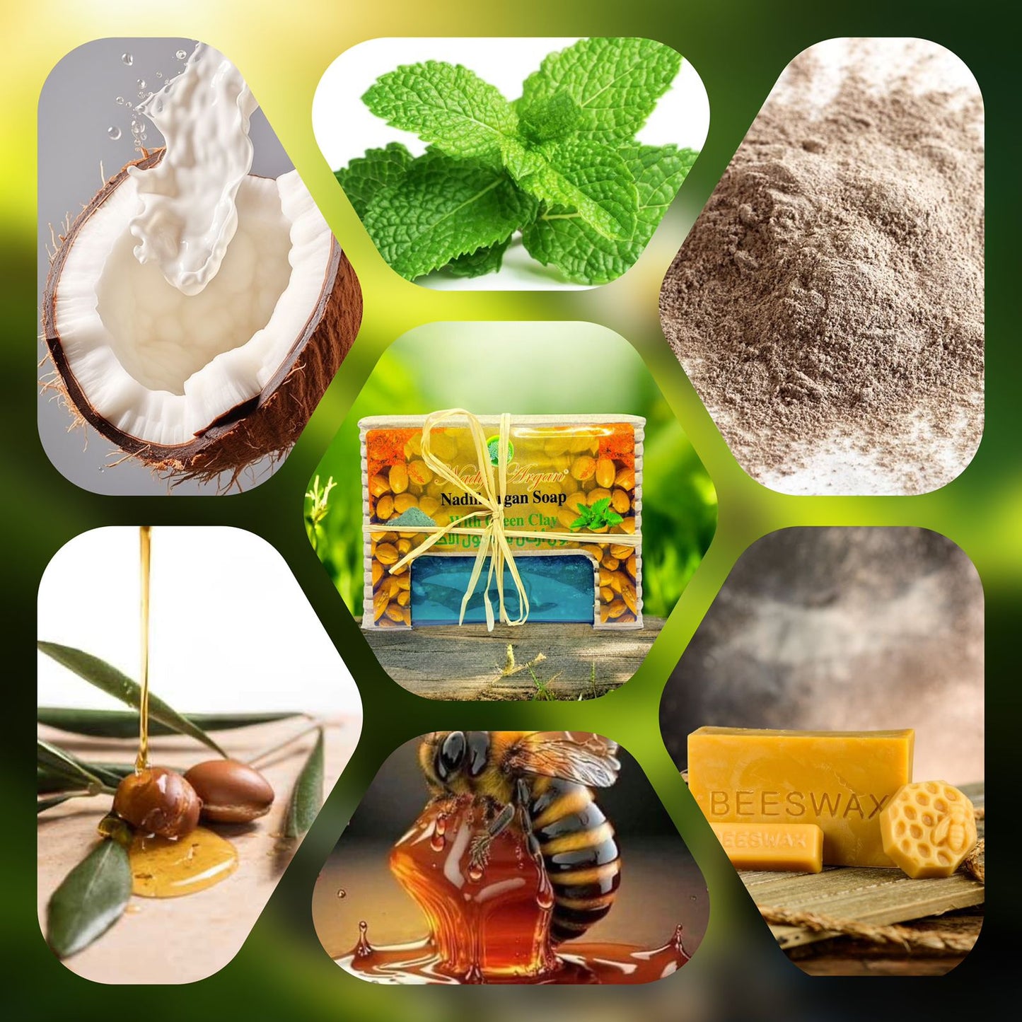 Argan Soap with Green Clay and Peppermint