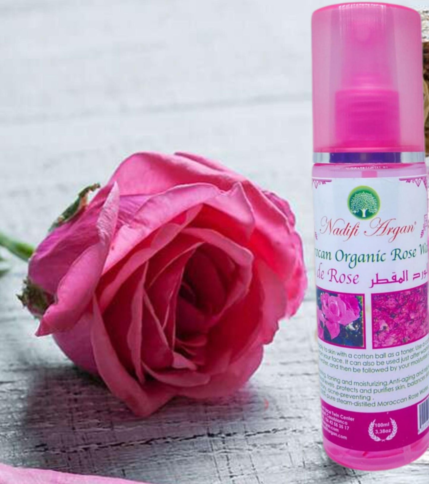 Organic Rose Water Plastic Bottle