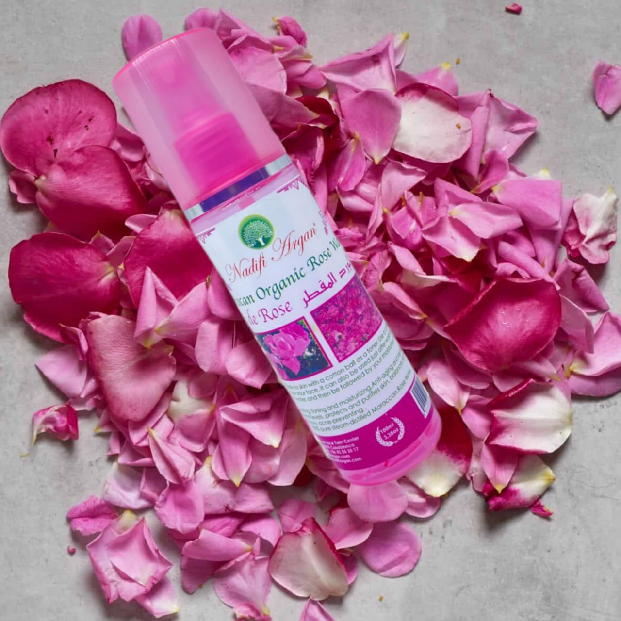 Organic Rose Water Plastic Bottle