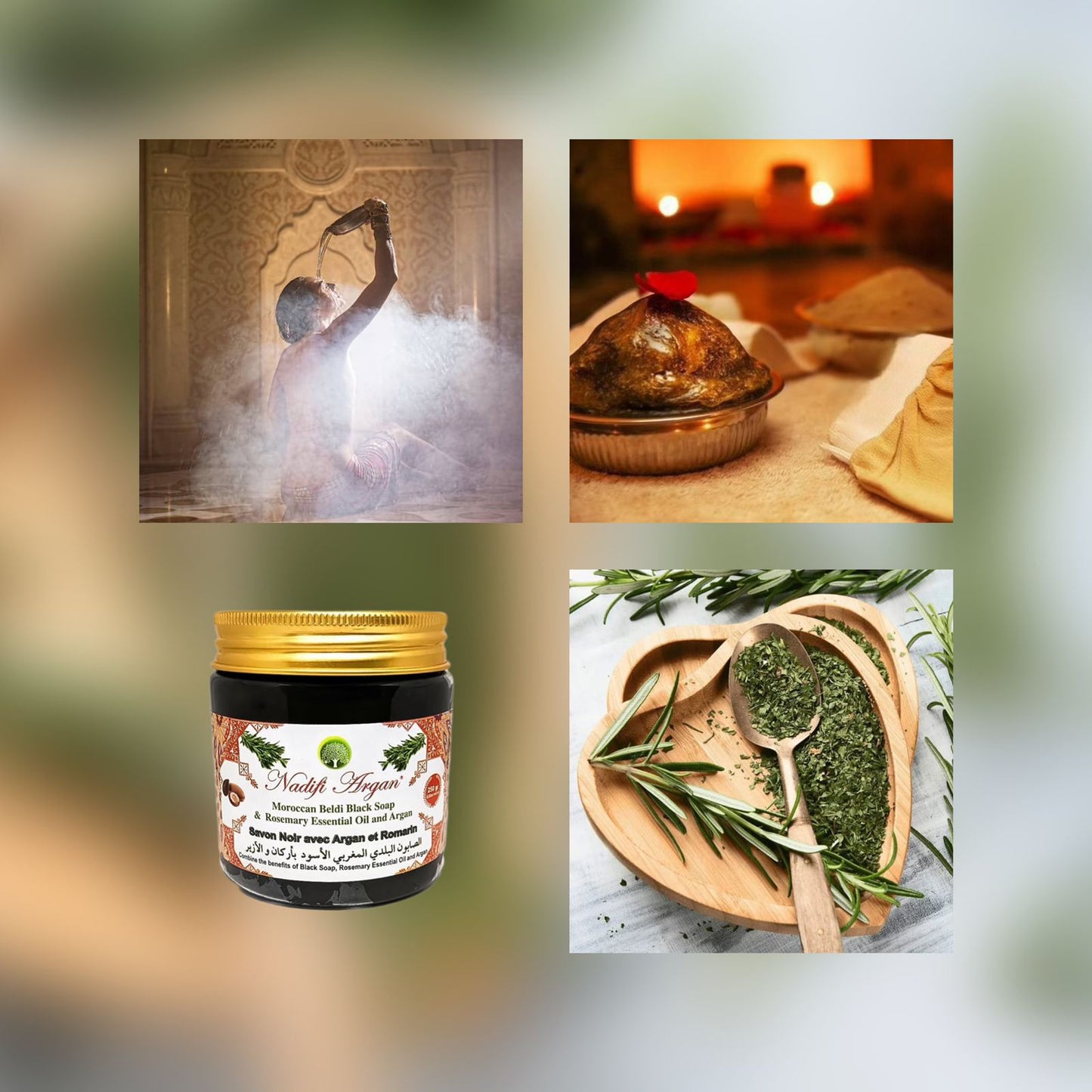 Beldi Black Soap with Rosemary 250gr