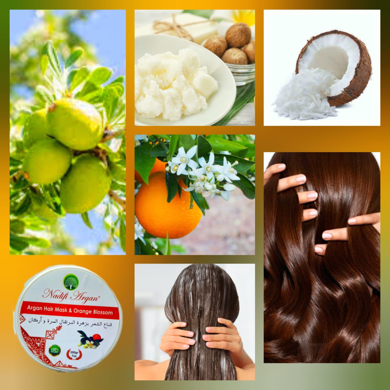 Argan Hair Mask with Orange Blossom 200gr