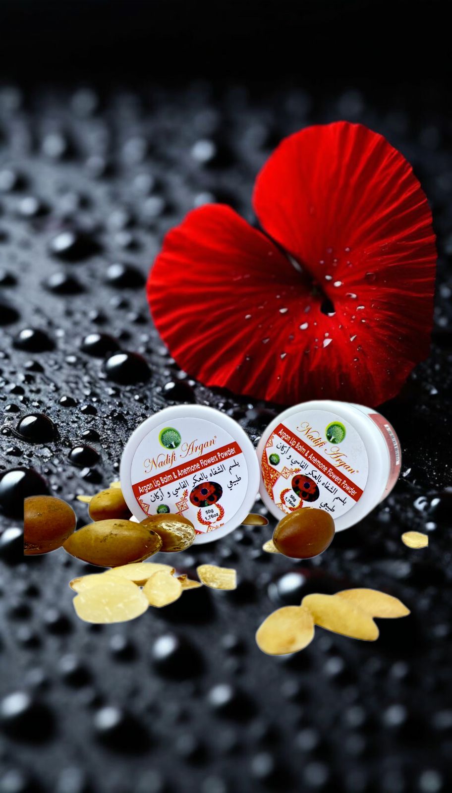 Argan lip balm & Anemone Flowers Powder