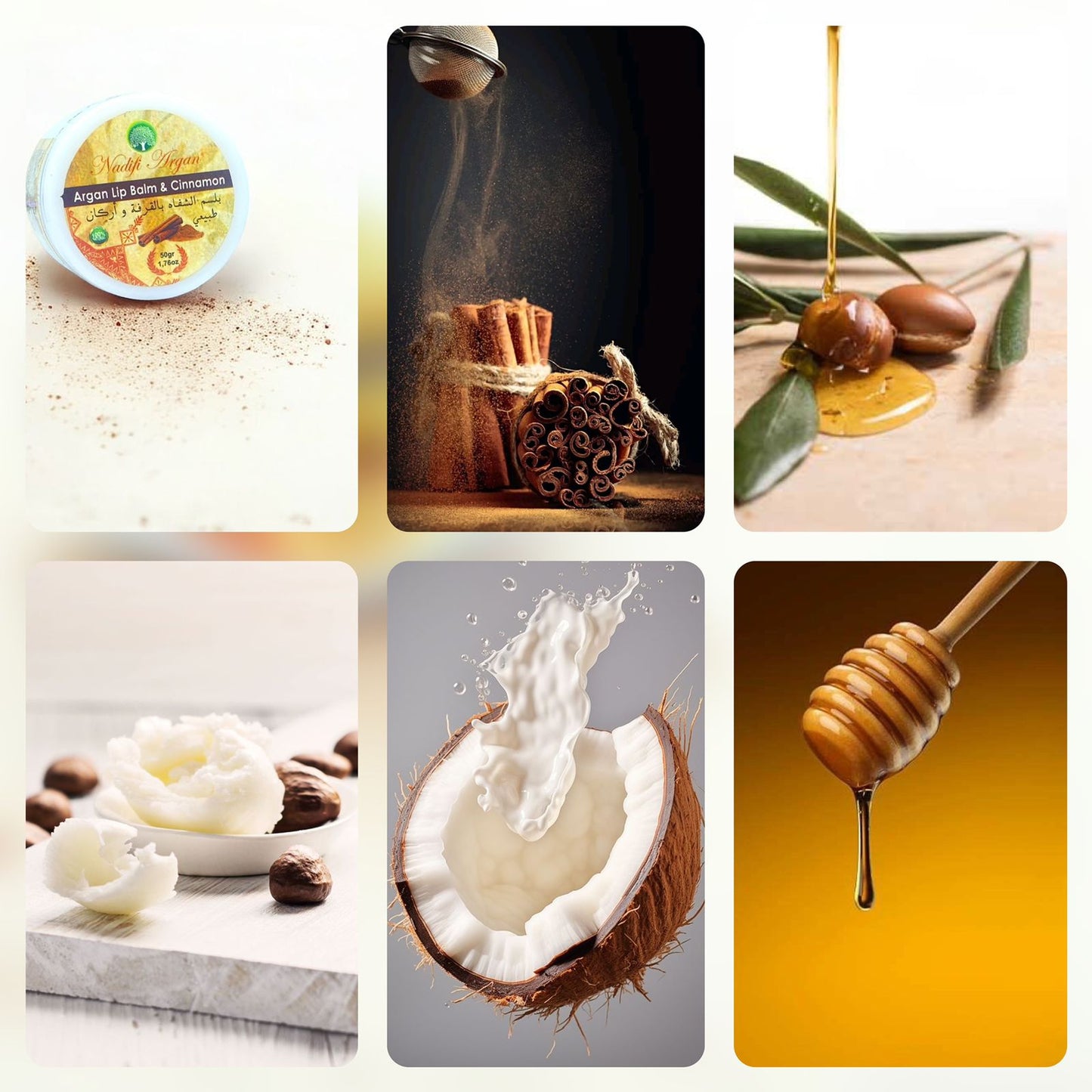 Argan lip balm & cinnamon