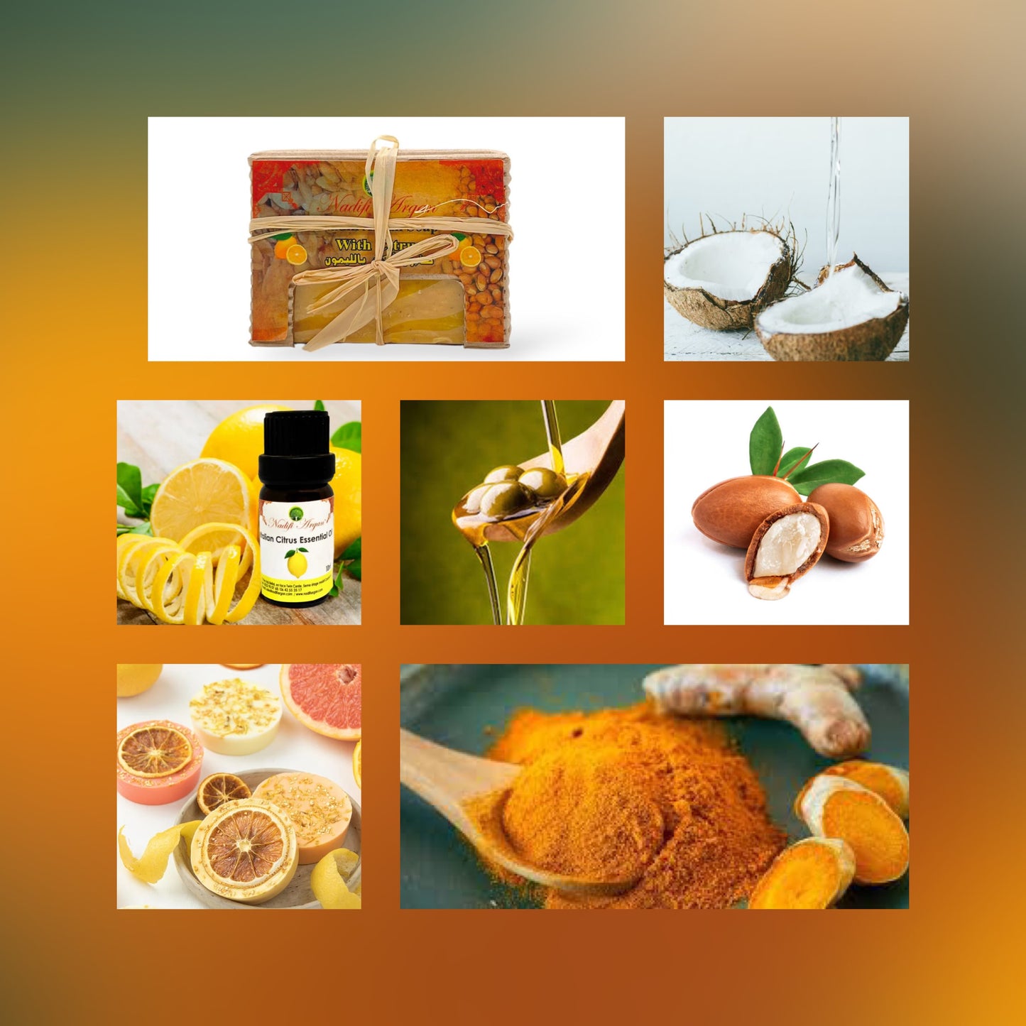 Set of 10 Argan Soap with Citrus