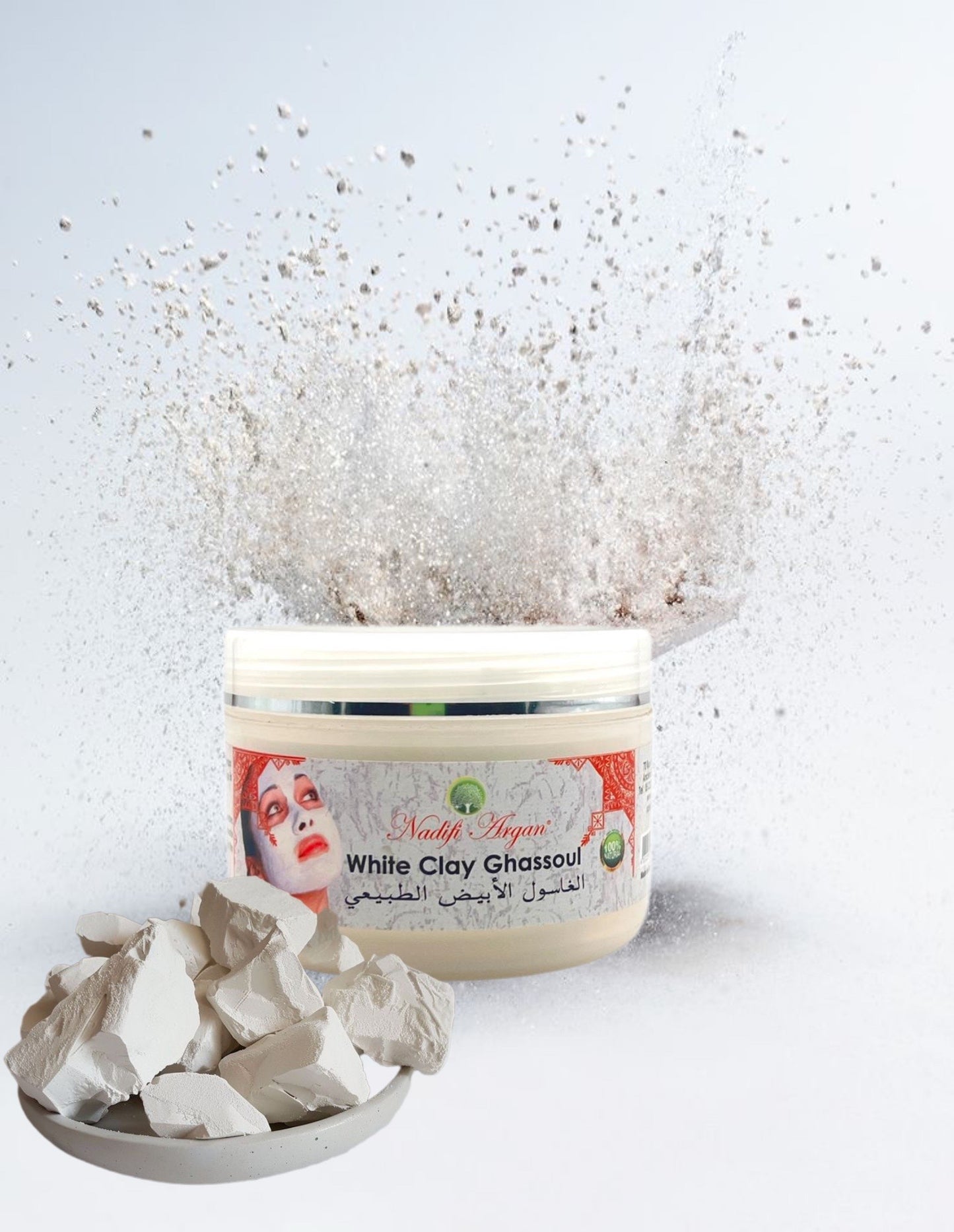 Set of 10 White Clay Ghassoul 250gr