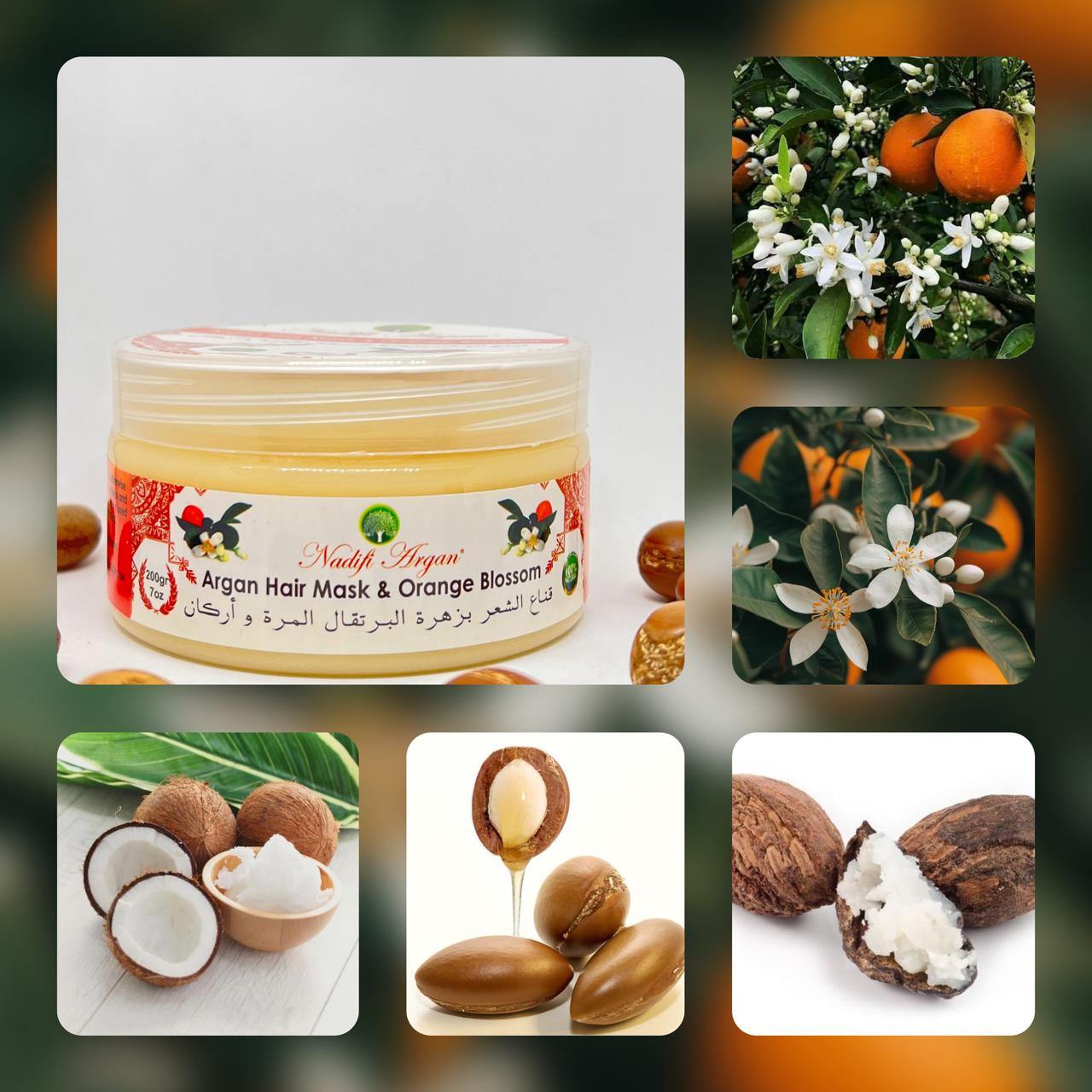 Set of 8 Argan Hair Mask with Orange Blossom 200gr