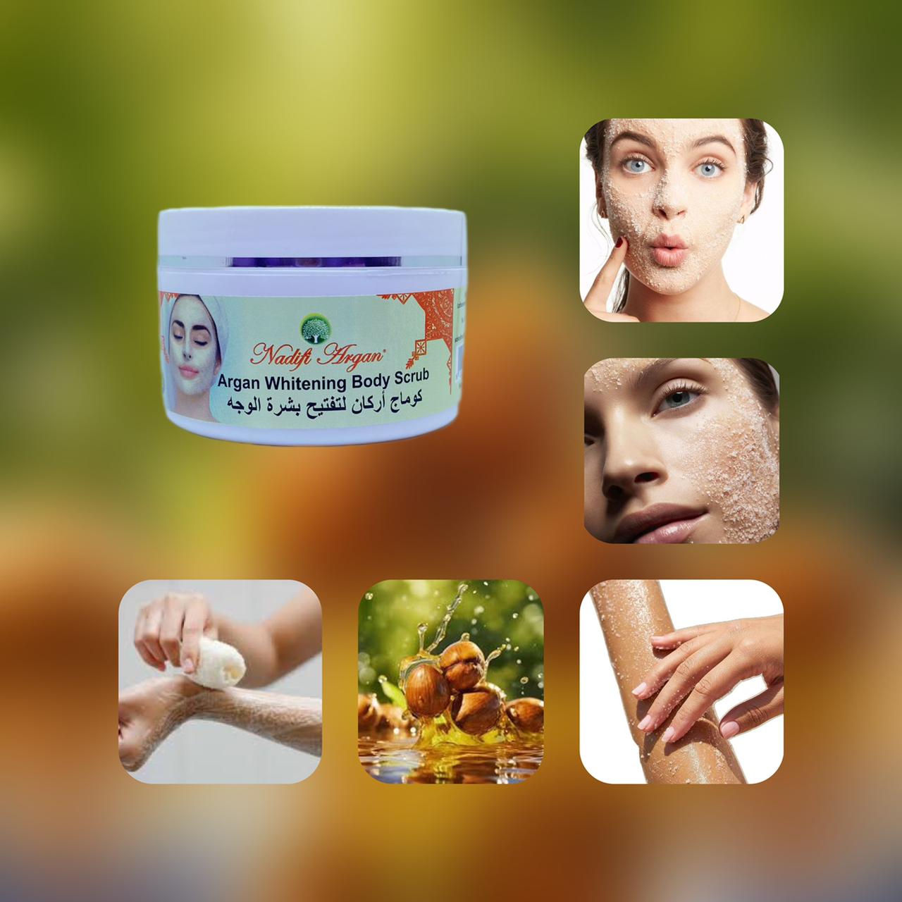 Argan Whitening Face and Body Scrub 250gr