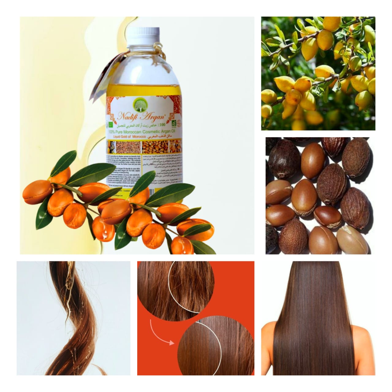 Cosmetic Argan Oil 500ml Plastic Bottle