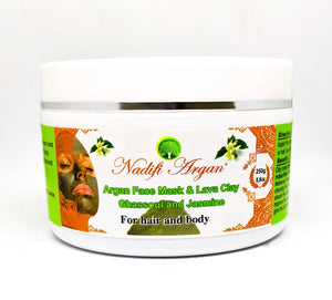 Argan Face Mask & Lava Clay Ghassoul and Jasmine