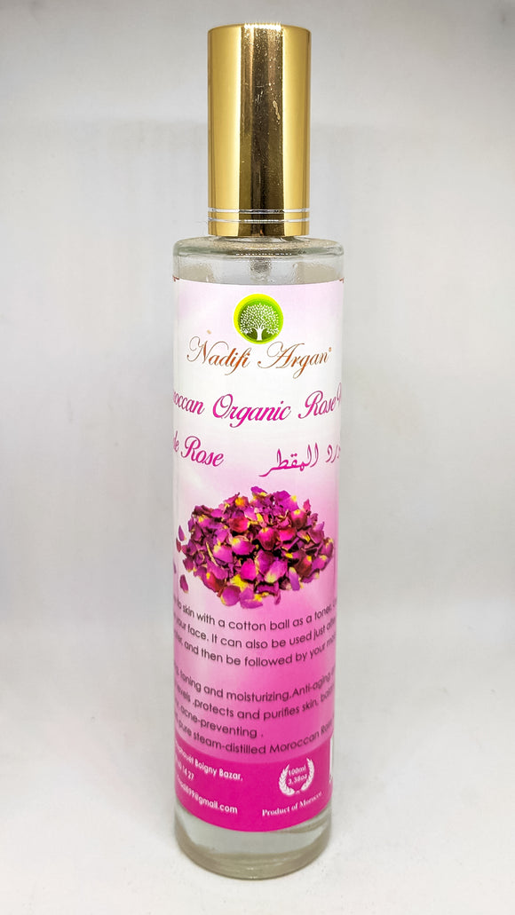 Organic Rose Water Glass Bottle