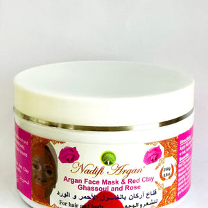 Argan Face Mask & Red Clay Ghassoul and Rose