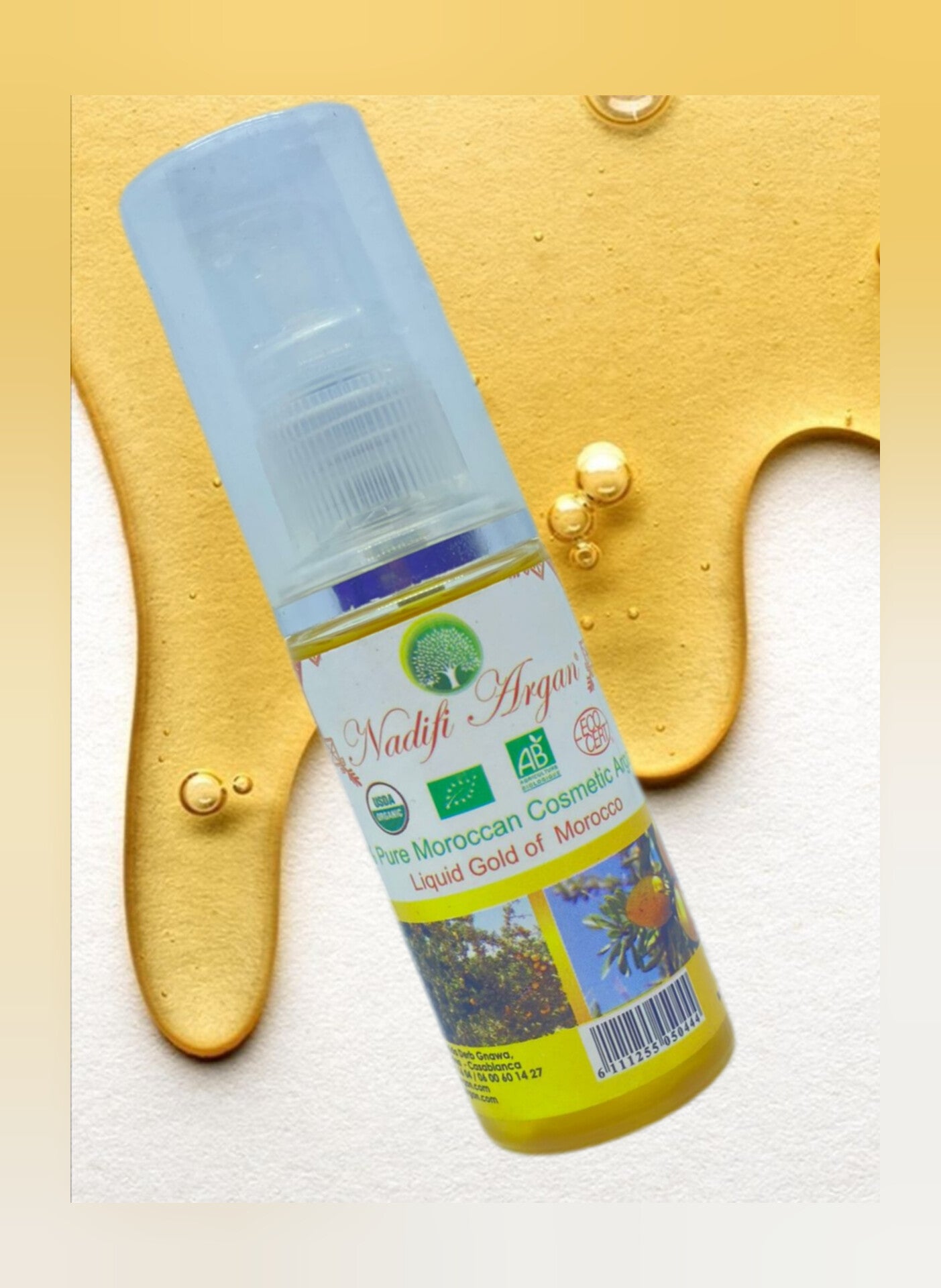 Cosmetic Argan Oil 60ml Plastic Bottle