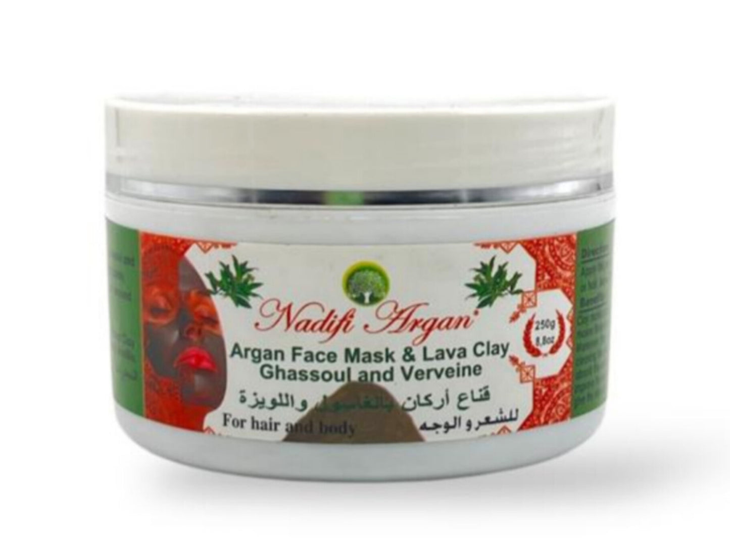 Set of 10 Argan Face Mask & Lava Clay Ghassoul and Verveine