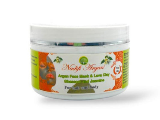 Argan Face Mask & Lava Clay Ghassoul and Jasmine