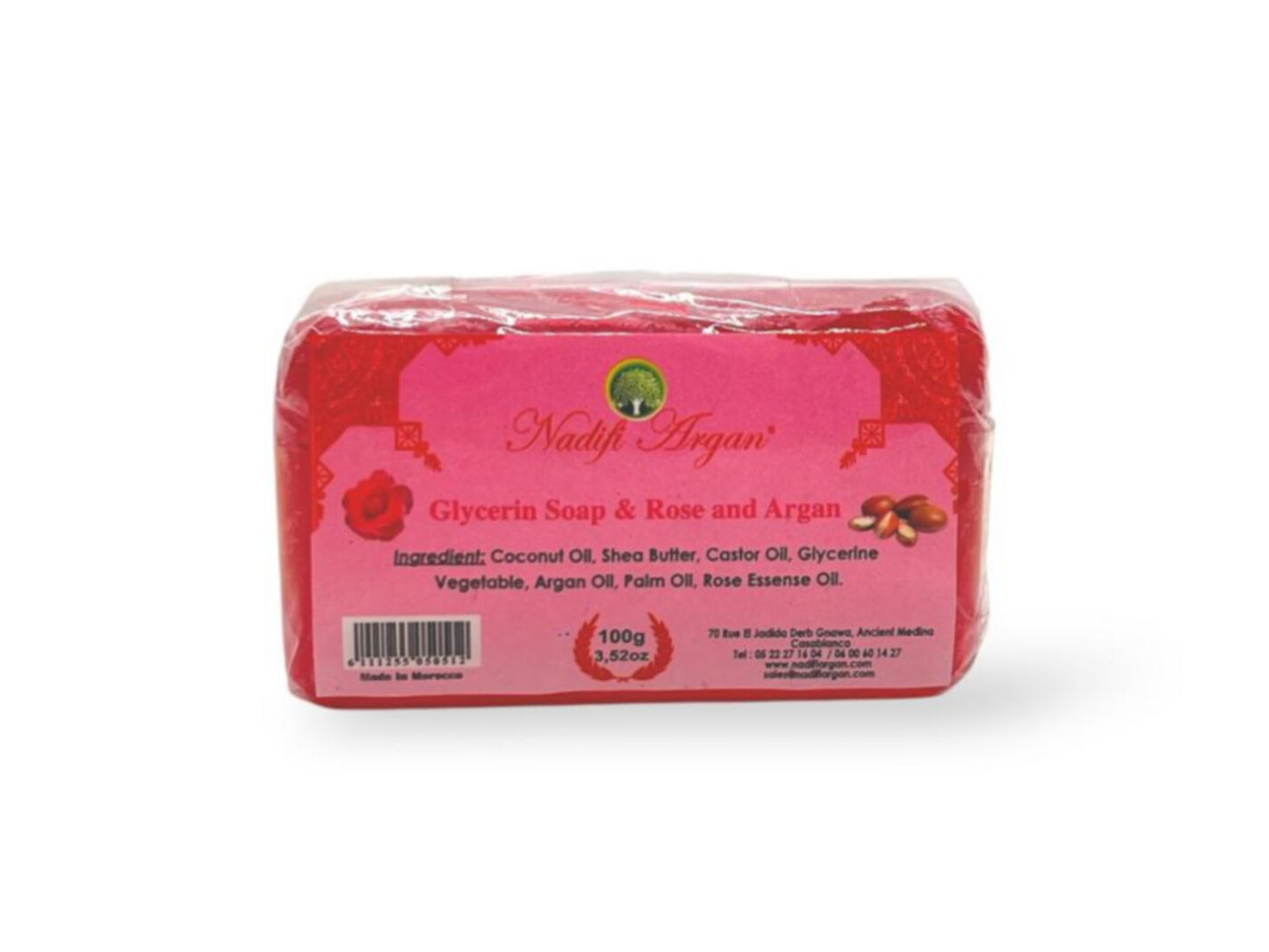 Set of 10 Glycerin Soap & Rose and Argan