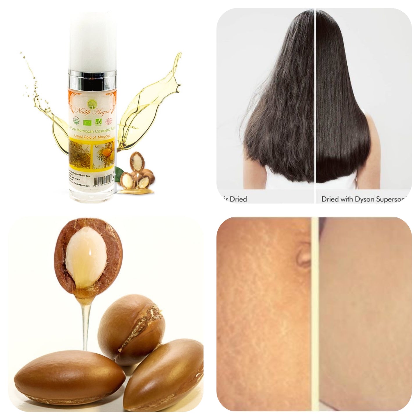 Set of 4 Cosmetic Argan Oil 100ml PVC